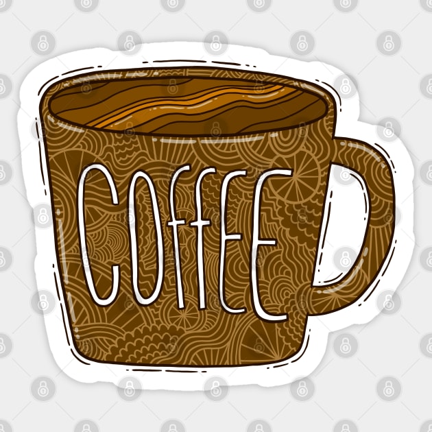 Coffee Cup Sticker by Tania Tania